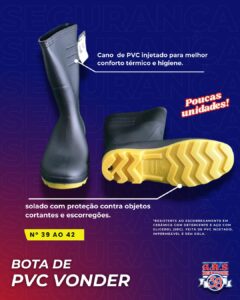 Bota de PVC tipo galocha 